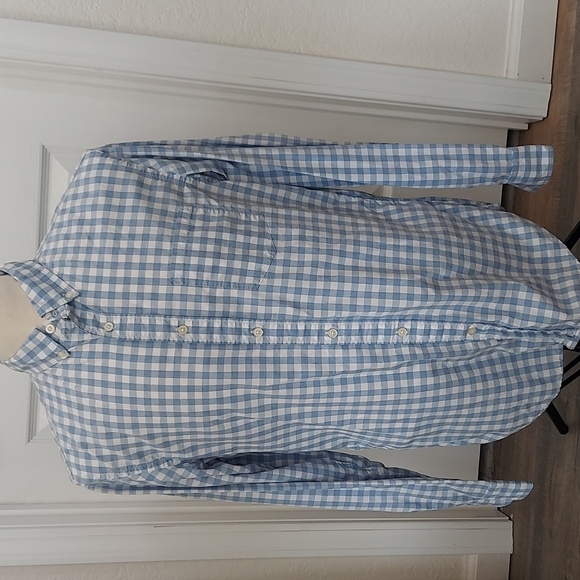 Banana Republic Other - Banana Republic Blue/White Gingham Check Custom 078 Slim Fit Shirt M